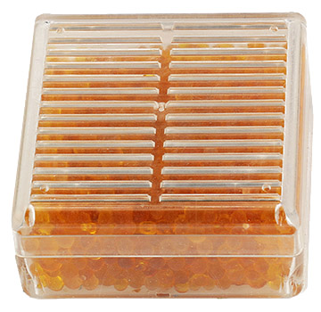 Micro-Tec Trocknungsmittelbox mit
wiederverwendbarem, orangem Silikagel